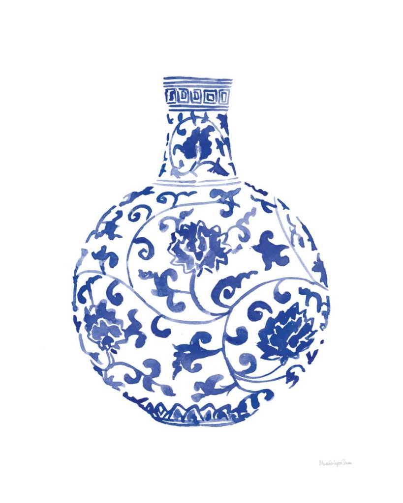 Affiche - Mercedes Lopez Charro - Chinoiserie Vase III - 30x40cm • Jean ...