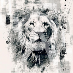 Impression Alu dibond – Sylvain Binet – Lion NB – 20x20cm
