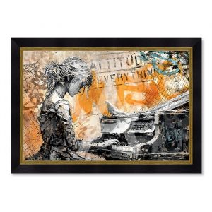 Image encadrée – Romaric – La Fille au Piano – 40x60cm