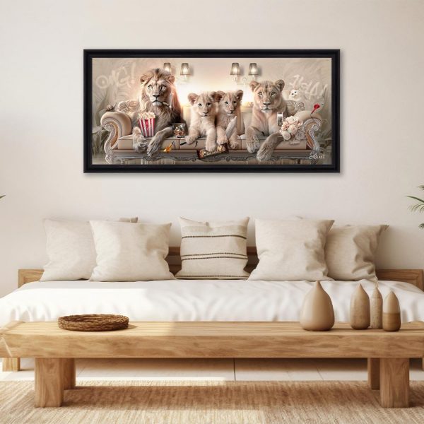 Image encadrée – Sylvain Binet – Pano Lion Luxury – 40x90cm