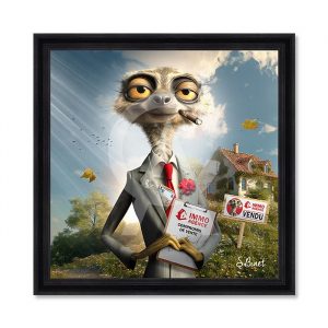 Image encadrée – Sylvain Binet – Suricate immo – 40x40cm