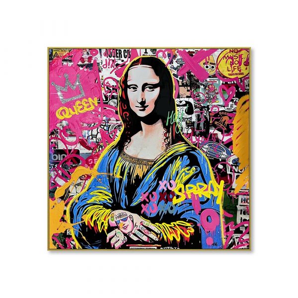 Toile encadrée – Joconde street art – 80x80cm