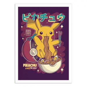 Affiche – Rafa Gomes – Pikachu Ramen – 30x40cm