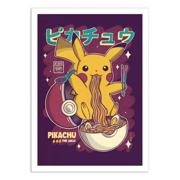 Affiche – Rafa Gomes – Pikachu Ramen – 30x40cm