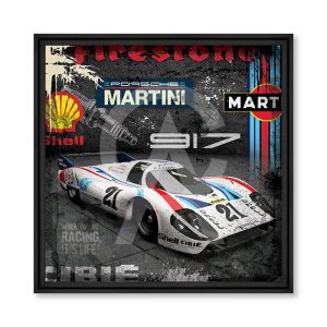 Image encadrée – Rubix – 917 Martini Asphalt – 40x40cm