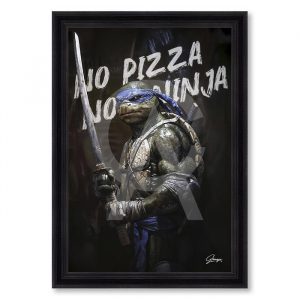 Image encadrée – Alexandre Granger – No pizza No ninja – 40x60cm