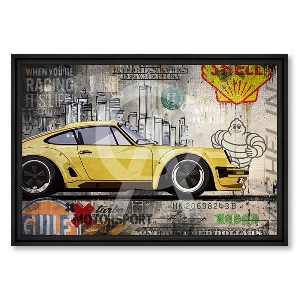 Image encadrée – Rubix – Turbo 911 Yellow – 60x90cm