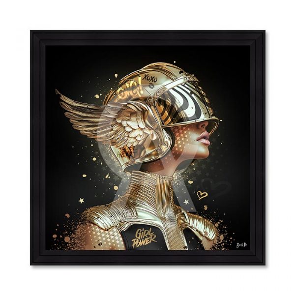 Image encadrée – Sarah B. – God Helmet – 40x40cm