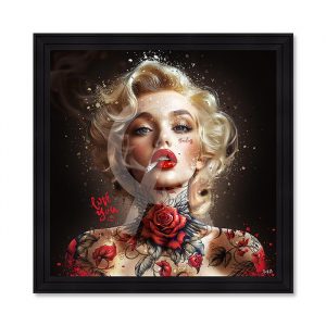 Image encadrée – Sarah B. – Red Monroe – 40x40cm