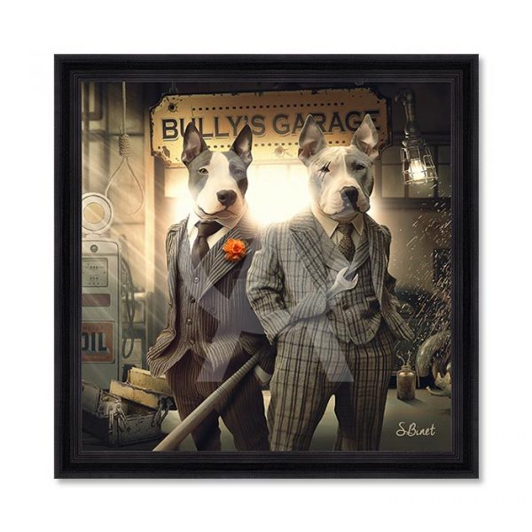 Image encadrée – Sylvain Binet – Bully’s garage – 40x40cm