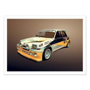 Affiche – Artmoric – Renault R5 GT turbo – 30x40cm