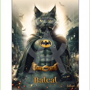 Impression Alu Dibond – Sylvain Binet – Bat Cat – 20x28cm