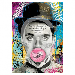 Impression Alu Dibond – Romaric – Charlie Chaplin – 20x28cm