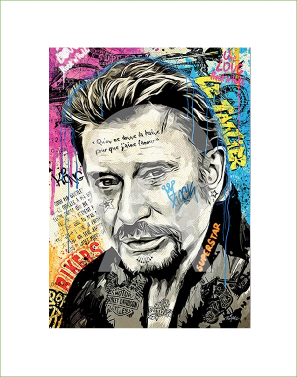 Impression Alu Dibond – Romaric – Johnny Hallyday – 20x28cm