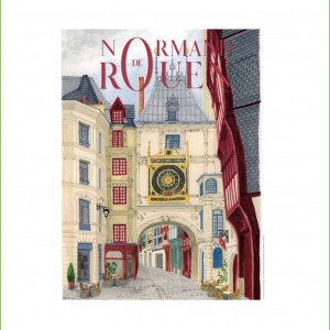 Affiche – Mélanie Voituriez – Rouen, Rue du Gros Horloge – 30x40cm